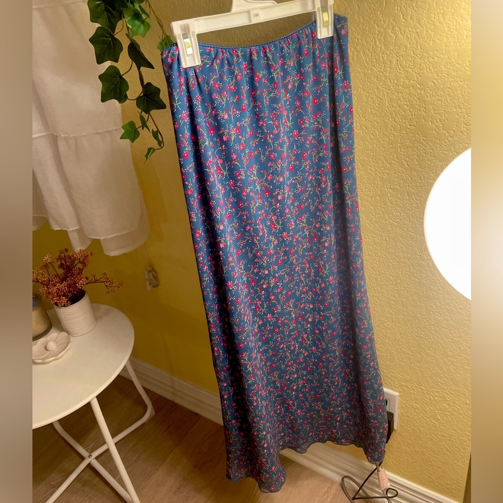 blue and pink wild fable maxi skirt